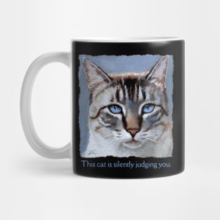 Disappointed, disapproving, judging cat - funny, cute cat design Mug